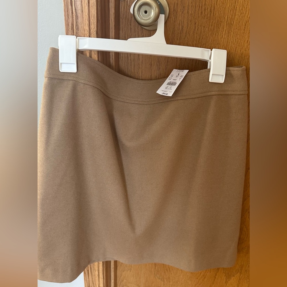 Mini skirt, tan, brand new from J. Crew